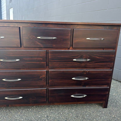 Dark Brown Solid Wood Dresser
