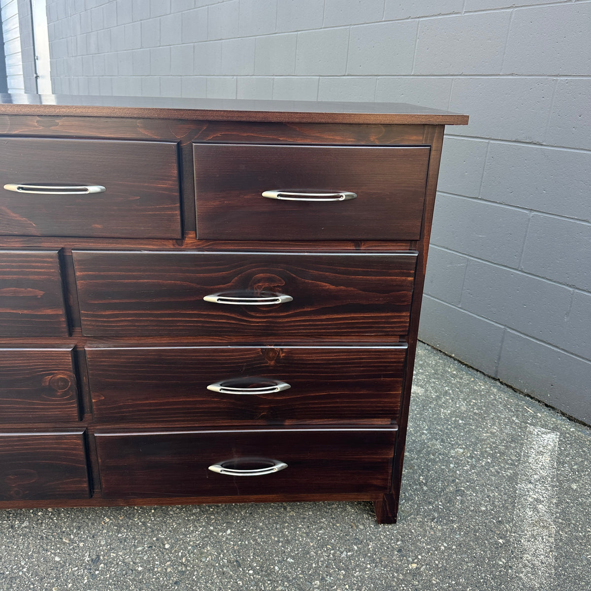 Dark Brown Solid Wood Dresser