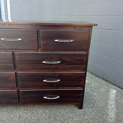 Dark Brown Solid Wood Dresser