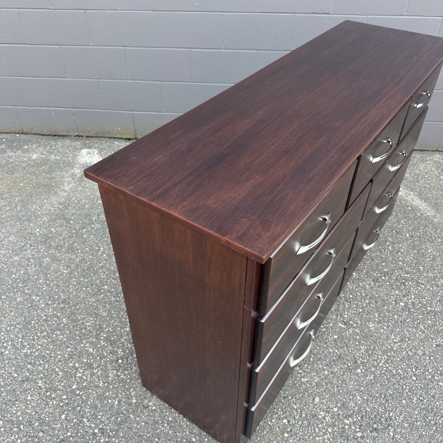 Dark Brown Solid Wood Dresser