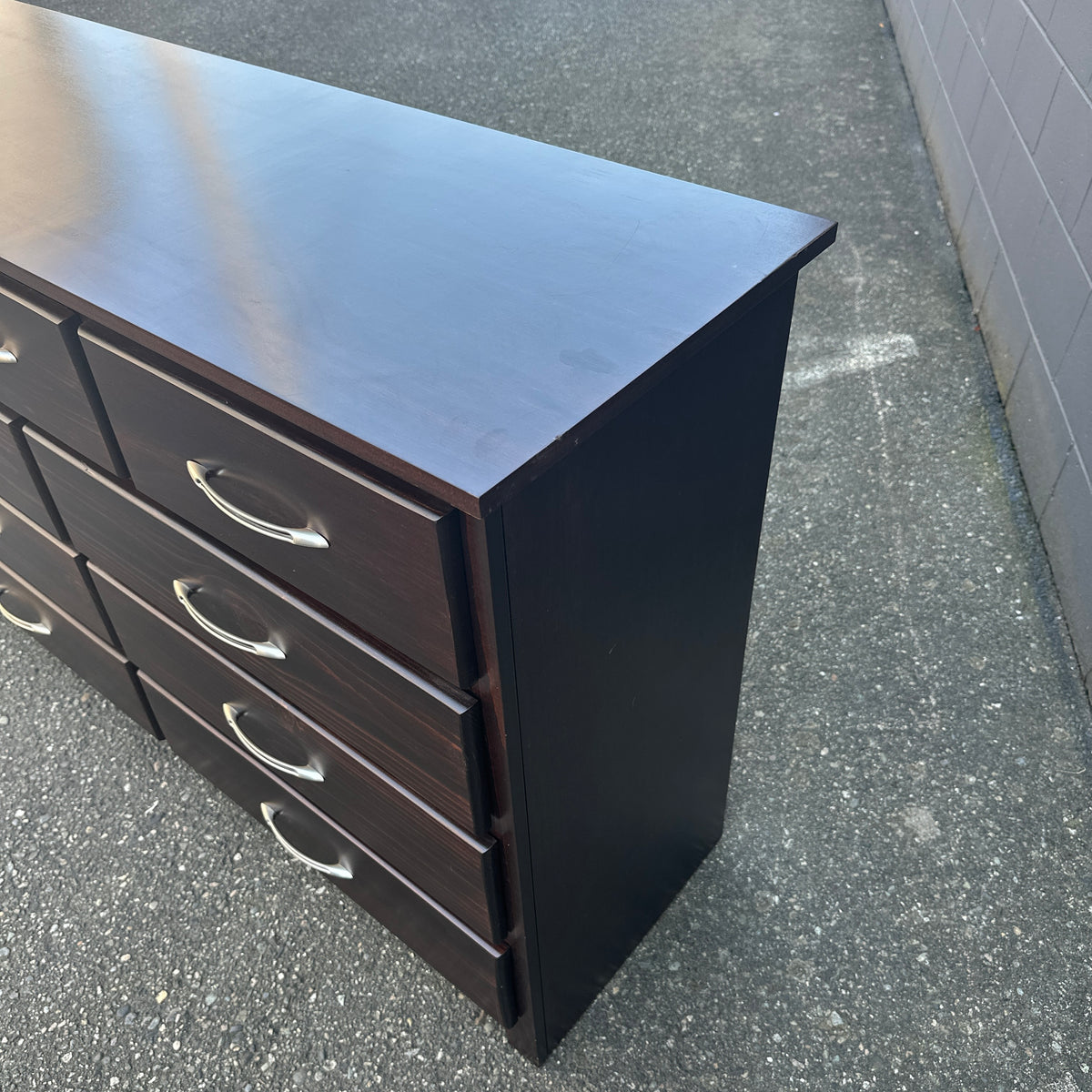 Dark Brown Solid Wood Dresser
