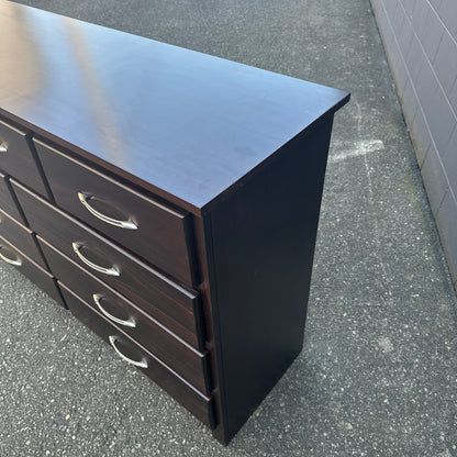 Dark Brown Solid Wood Dresser
