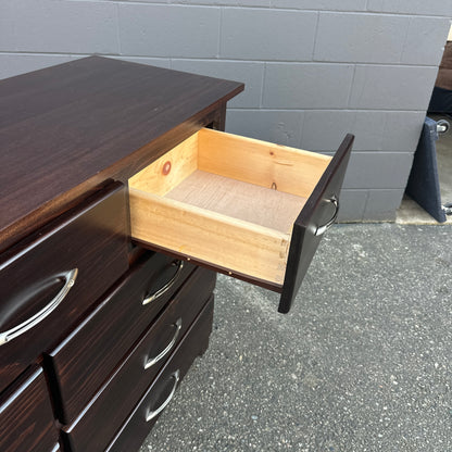 Dark Brown Solid Wood Dresser
