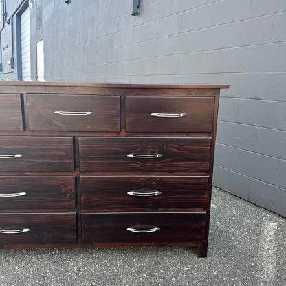 Dark Brown Solid Wood Dresser