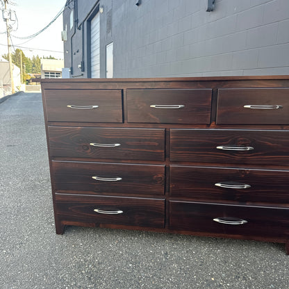 Dark Brown Solid Wood Dresser