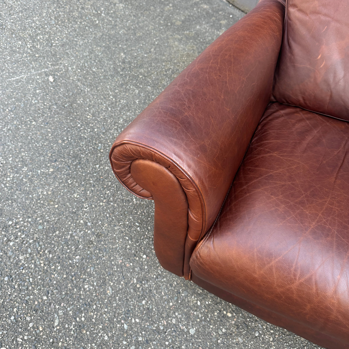 Vintage Italian Genuine Leather Club Chair