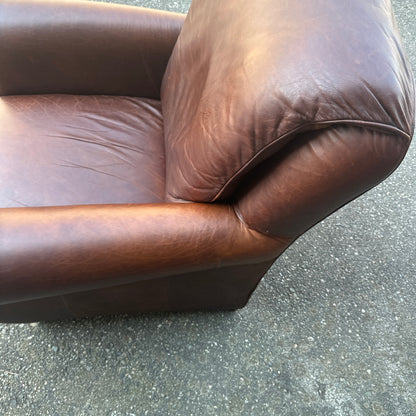 Vintage Italian Genuine Leather Club Chair