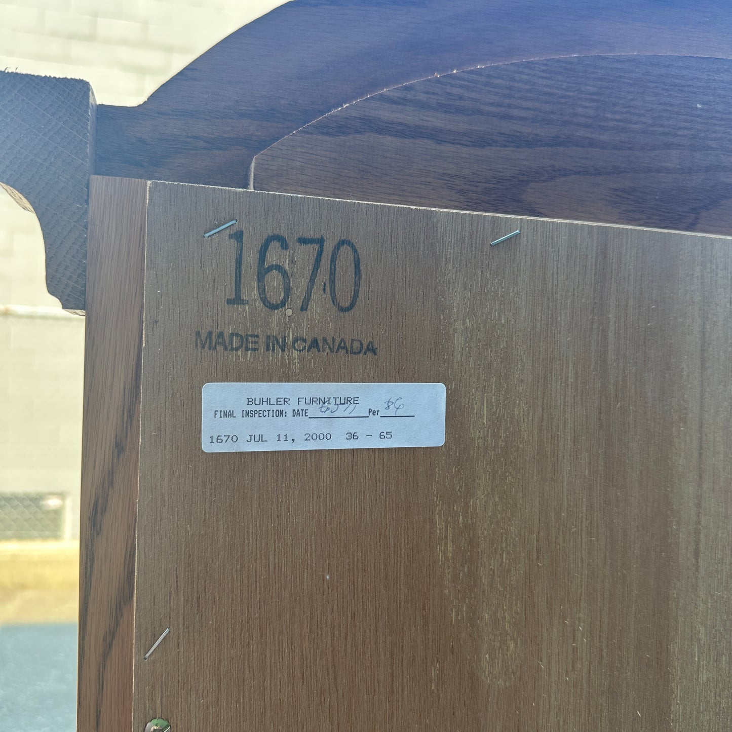 Vintage Buhler Solid Oak Hall Tree