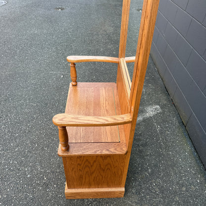 Vintage Buhler Solid Oak Hall Tree