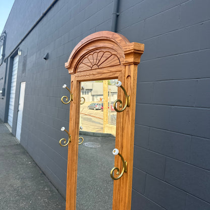 Vintage Buhler Solid Oak Hall Tree