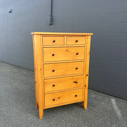 Solid Pine Highboy Dresser