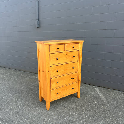 Solid Pine Highboy Dresser