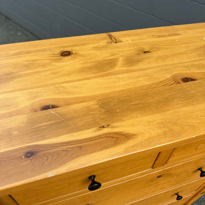 Solid Pine Highboy Dresser