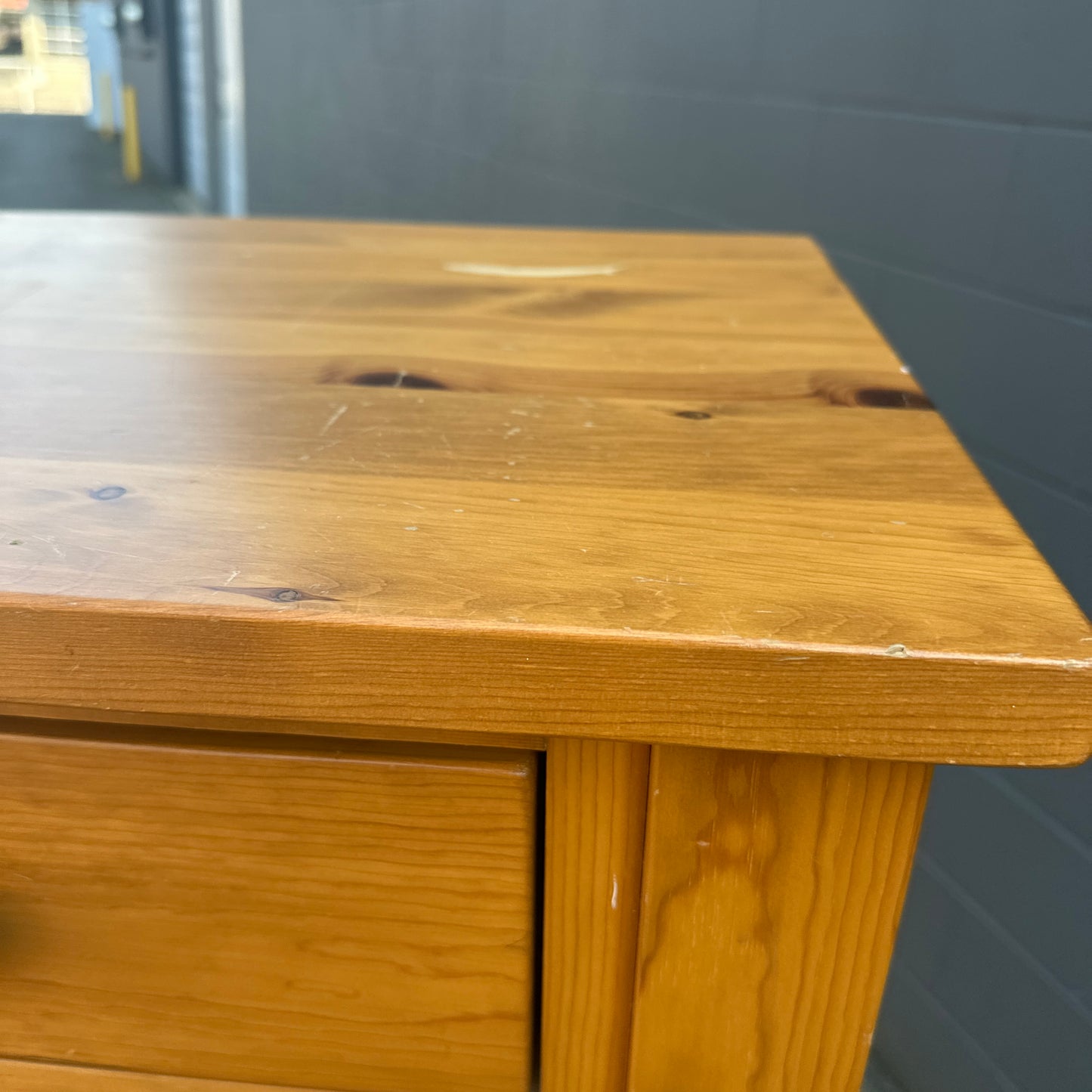 Solid Pine Highboy Dresser