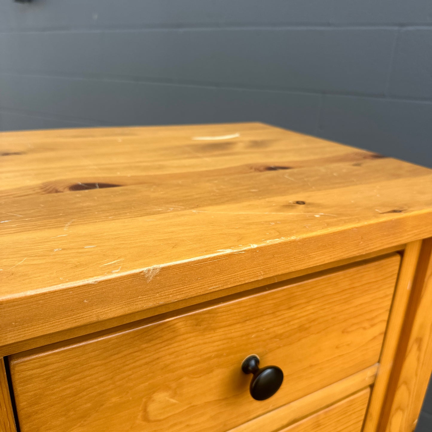Solid Pine Highboy Dresser