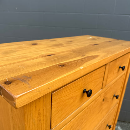 Solid Pine Highboy Dresser