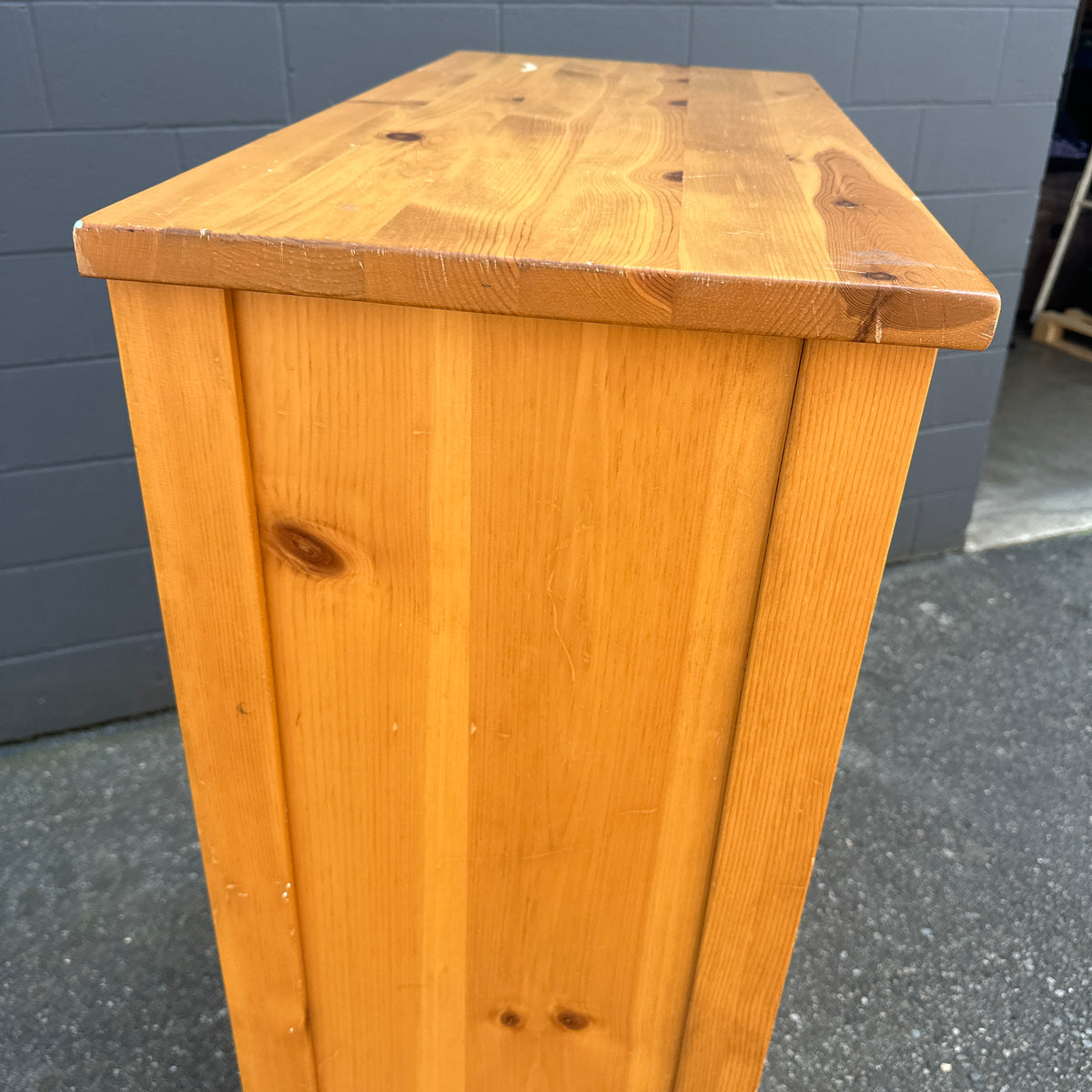 Solid Pine Highboy Dresser