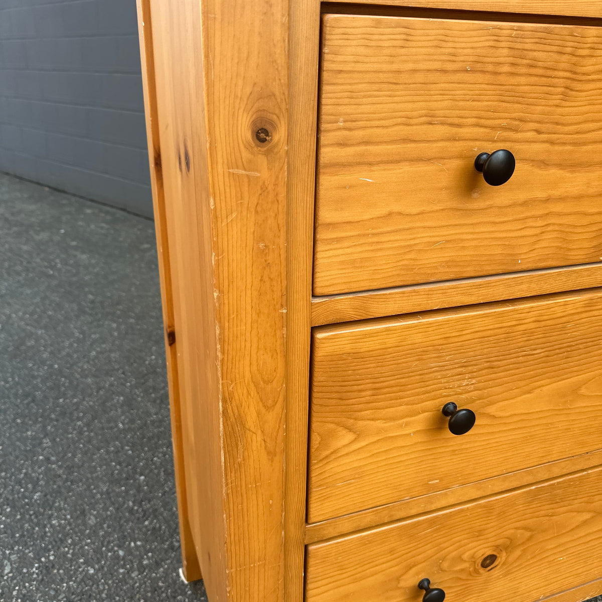 Solid Pine Highboy Dresser