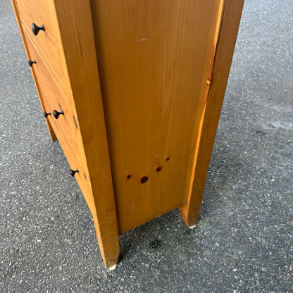 Solid Pine Highboy Dresser