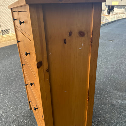Solid Pine Highboy Dresser