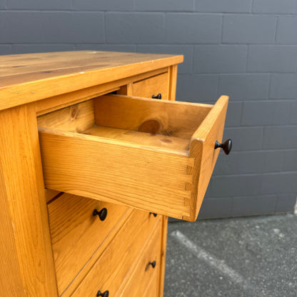 Solid Pine Highboy Dresser