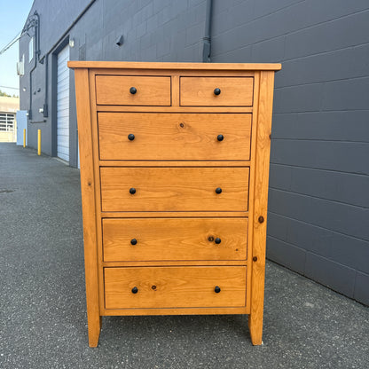 Solid Pine Highboy Dresser