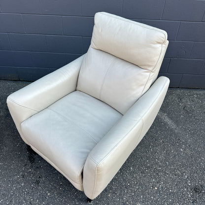 Gilman Creek Cream Leather Push Back Recliner (x2)
