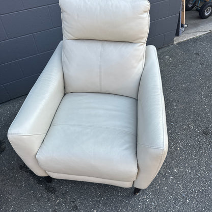 Gilman Creek Cream Leather Push Back Recliner (x2)