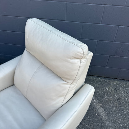 Gilman Creek Cream Leather Push Back Recliner (x2)