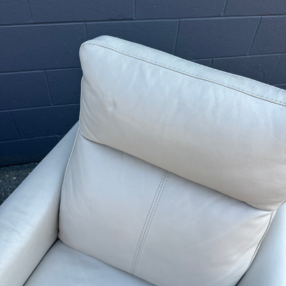 Gilman Creek Cream Leather Push Back Recliner (x2)