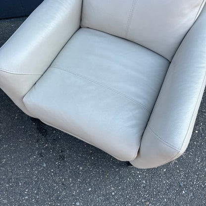 Gilman Creek Cream Leather Push Back Recliner (x2)