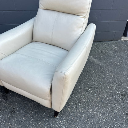 Gilman Creek Cream Leather Push Back Recliner (x2)