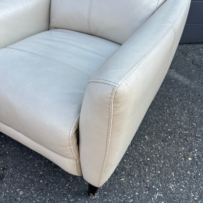 Gilman Creek Cream Leather Push Back Recliner (x2)