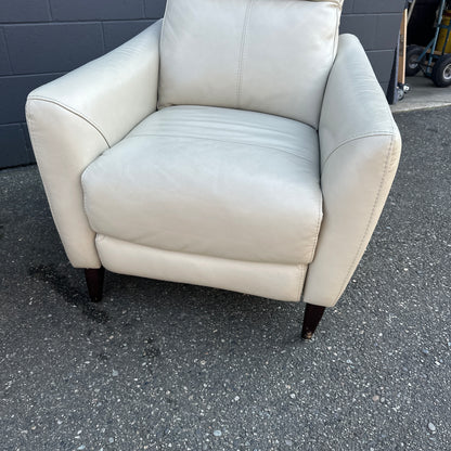 Gilman Creek Cream Leather Push Back Recliner (x2)