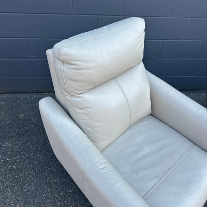 Gilman Creek Cream Leather Push Back Recliner (x2)