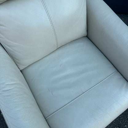 Gilman Creek Cream Leather Push Back Recliner (x2)