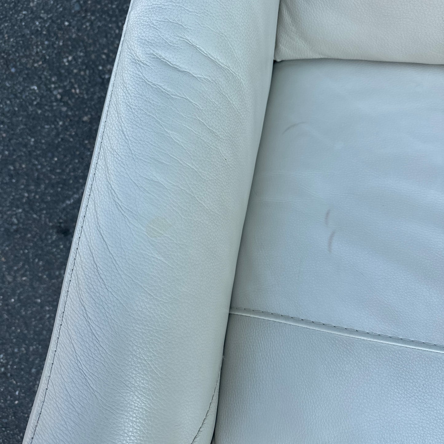 Gilman Creek Cream Leather Push Back Recliner (x2)
