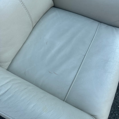 Gilman Creek Cream Leather Push Back Recliner (x2)
