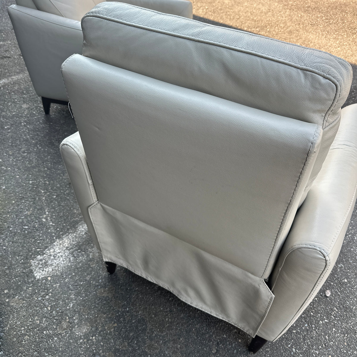 Gilman Creek Cream Leather Push Back Recliner (x2)