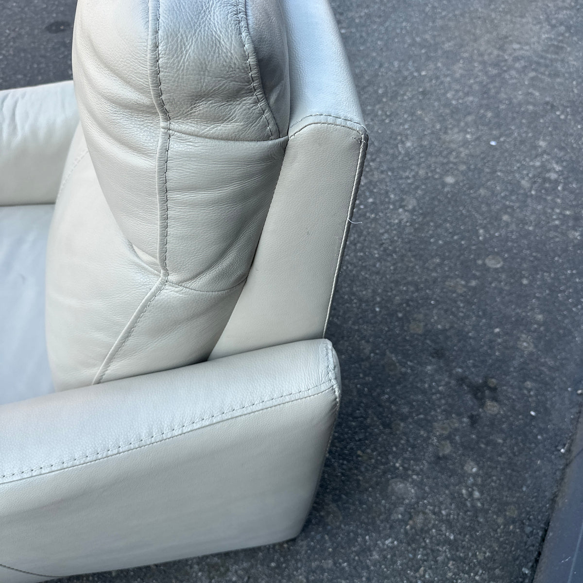 Gilman Creek Cream Leather Push Back Recliner (x2)