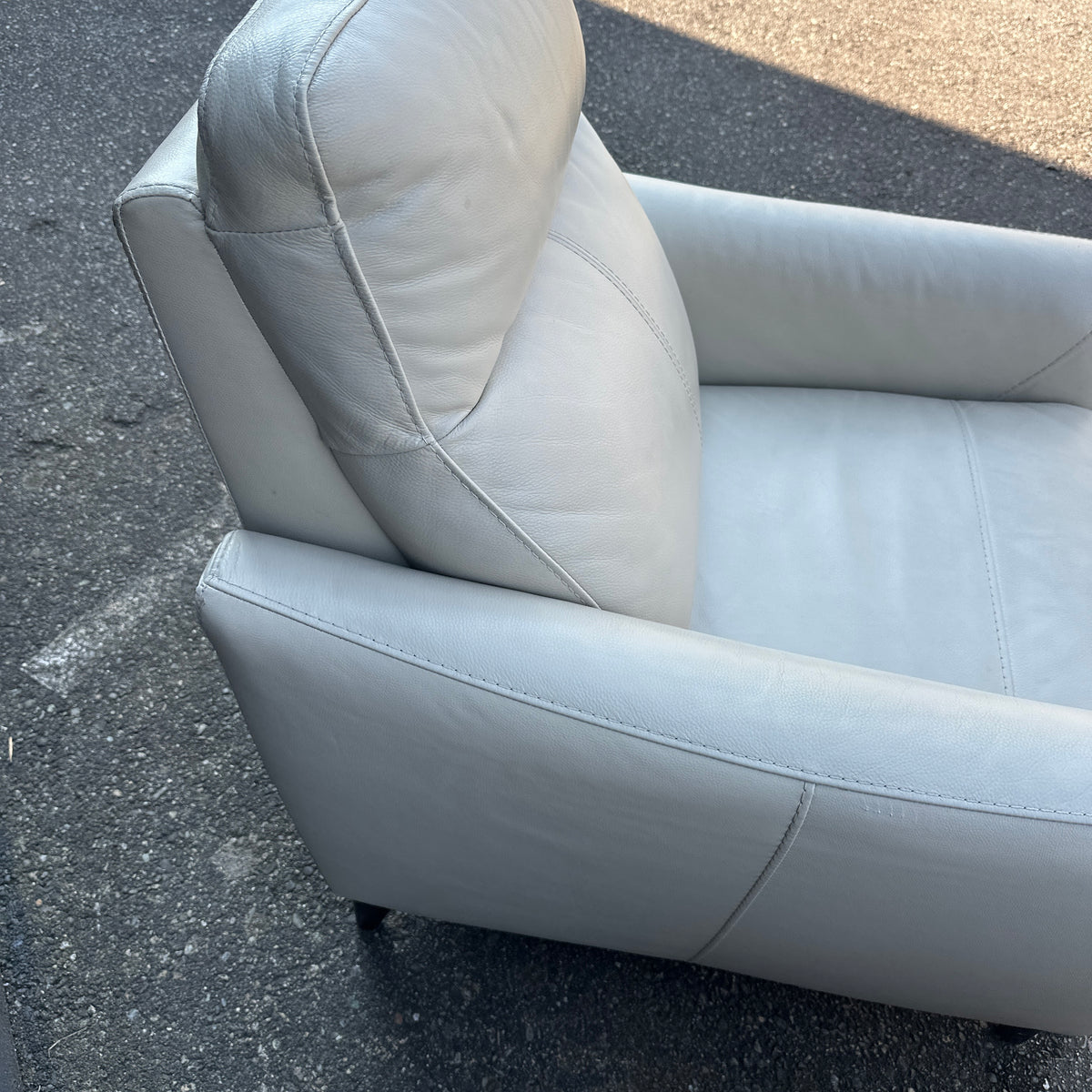 Gilman Creek Cream Leather Push Back Recliner (x2)