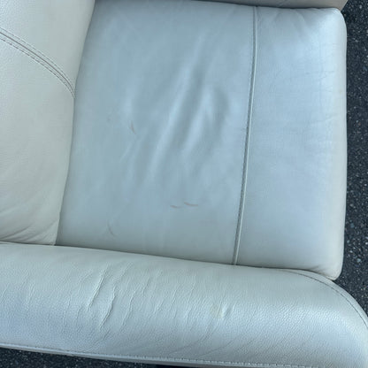 Gilman Creek Cream Leather Push Back Recliner