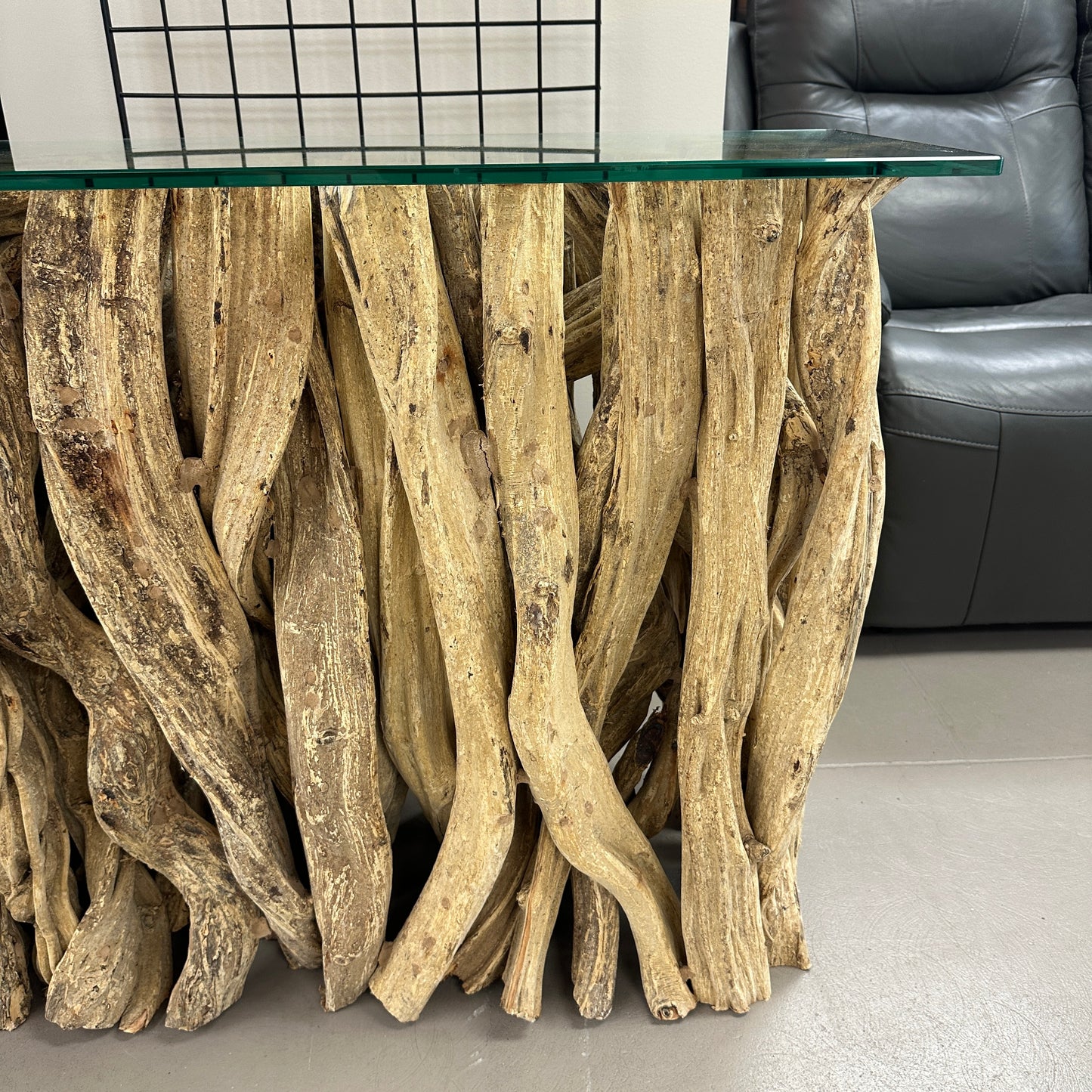 Solid Teak Driftwood Console Table