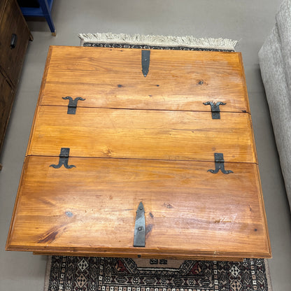 Rustic Solid Pine Storage Coffee Table