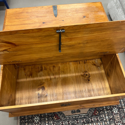 Rustic Solid Pine Storage Coffee Table