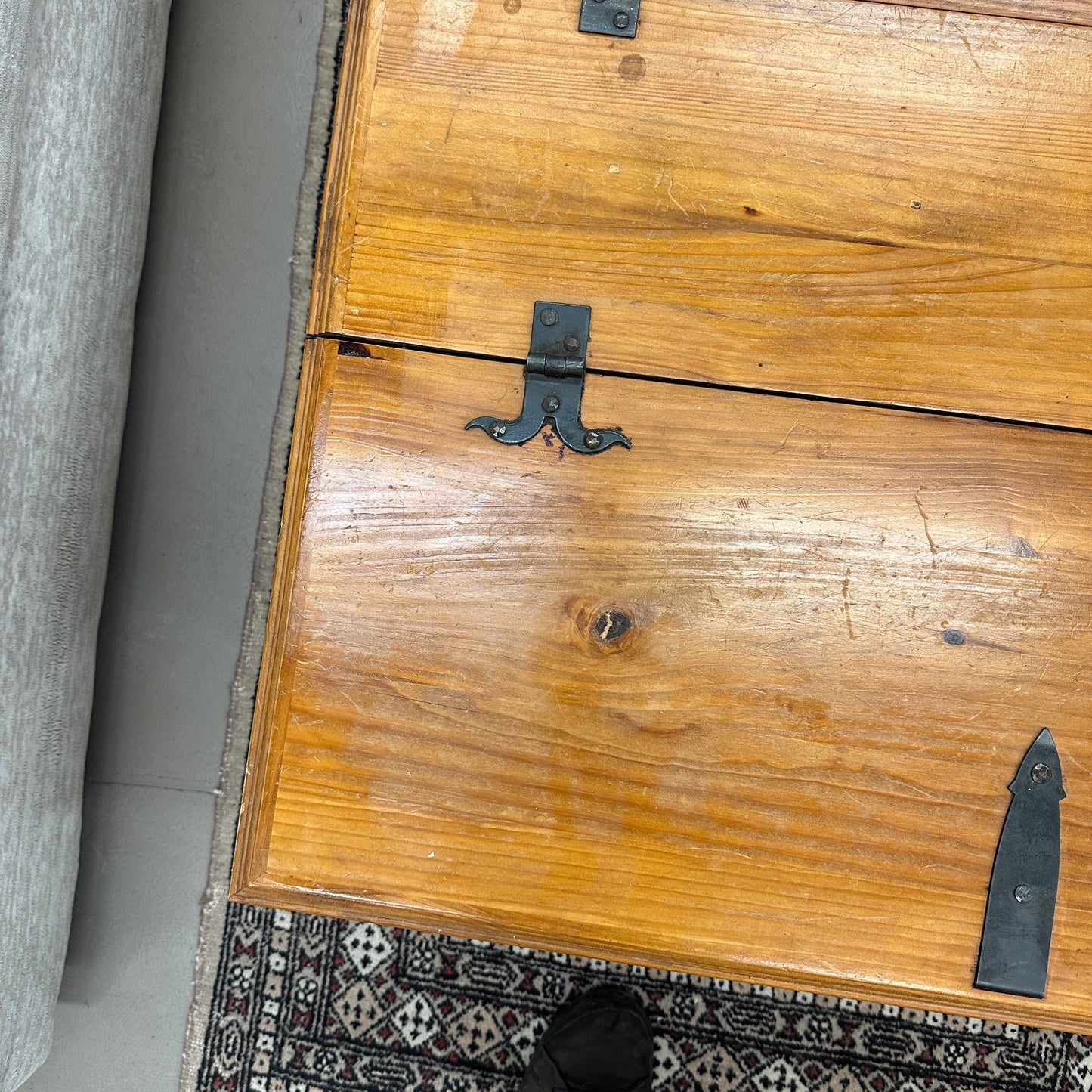 Rustic Solid Pine Storage Coffee Table
