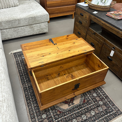 Rustic Solid Pine Storage Coffee Table