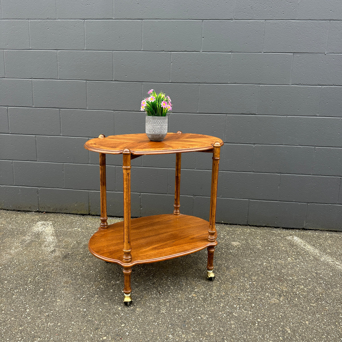 Antique Butler Bar Serving Cart