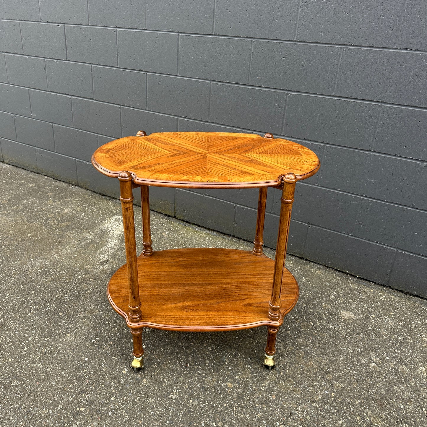 Antique Butler Bar Serving Cart