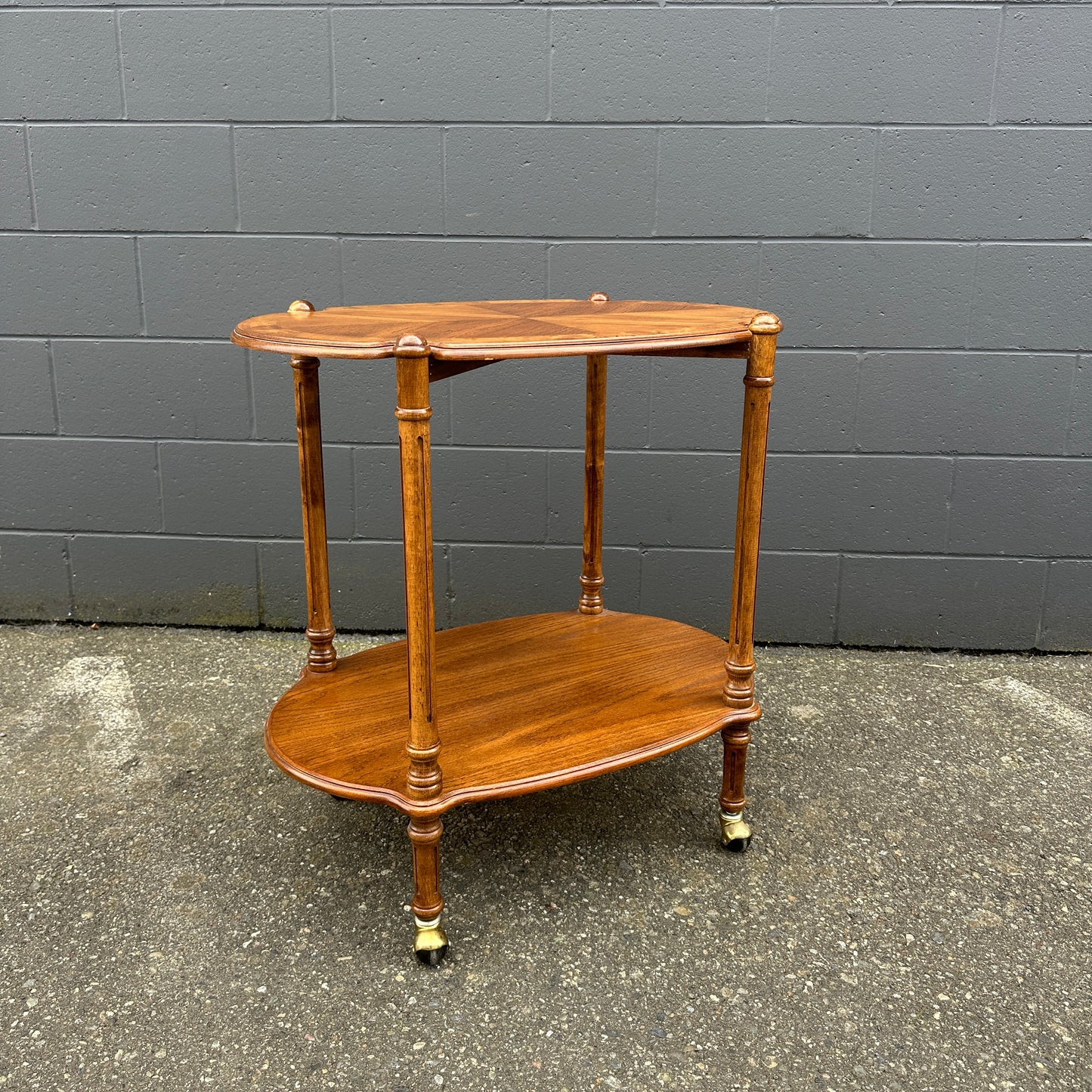 Antique Butler Bar Serving Cart
